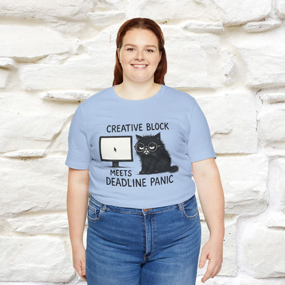 "Creative Block Meets Deadline..." |Cat T-Shirt | Nunu&Miao Studio - Nunu&Miao Studio