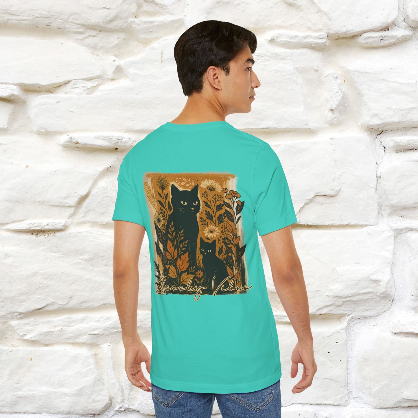 "Spooky Vibes" Cat T-shirt |Nunu&Miao Studio - Nunu&Miao Studio