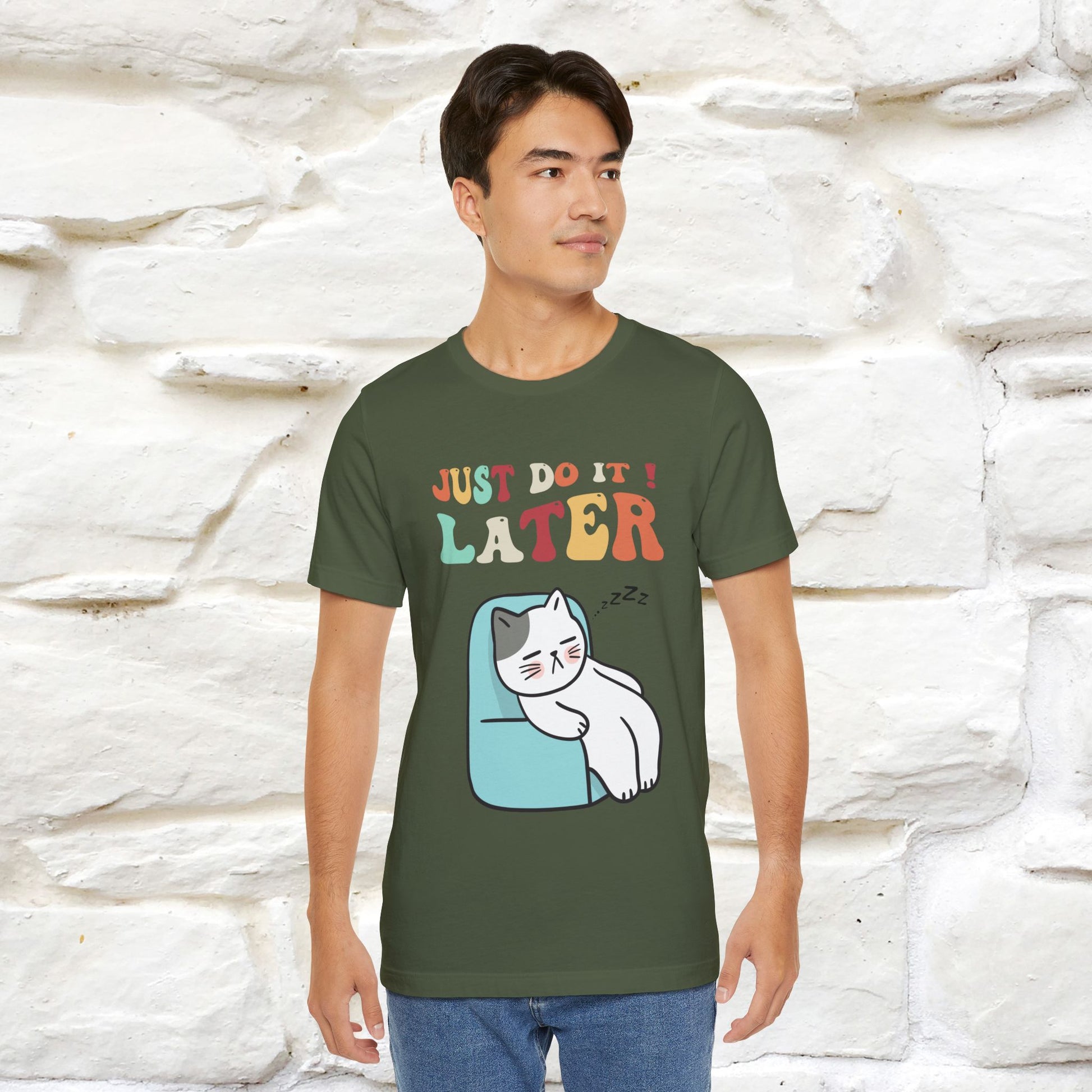 "Just Do It Later" Cat T-shirt |Nunu&Miao Studio - Nunu&Miao Studio