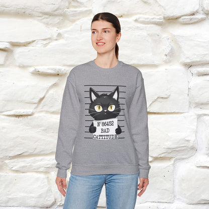 ''Bad Cattitude'' |Cat Sweatshirt | Nunu&Miao Studio