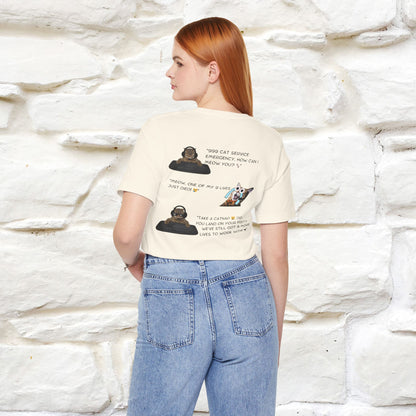 ''911 Emergency'' | Front & Back Design | Cat T-Shirt | Nunu&Miao Studio - Nunu&Miao Studio