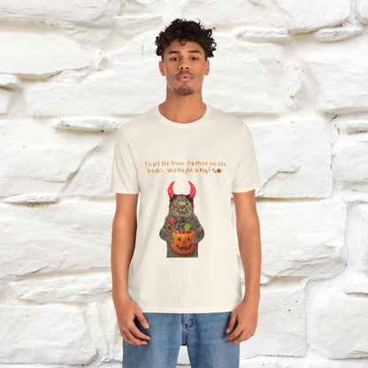 ''Forget The Tricks I am Here For The Treats ...And Maybe A Nap!'' Cat T-shirt for Men and Women  100% Cotton* - Nunu&Miao Studio