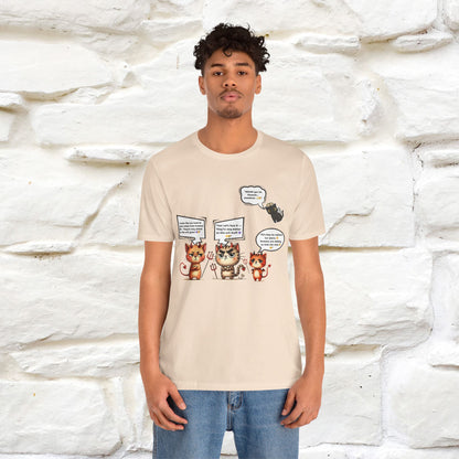 "Humans Are Way Ahead In The Evil Game! 😈😼" Cat  T-shirt |Nunu&Miao Studio - Nunu&Miao Studio