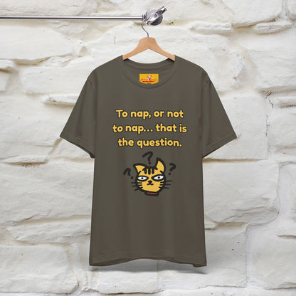 “To nap, or not to nap… that is the question.''| Funny T-Shirt | Nunu&Miao Studio