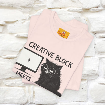 "Creative Block Meets Deadline..." |Cat T-Shirt | Nunu&Miao Studio - Nunu&Miao Studio