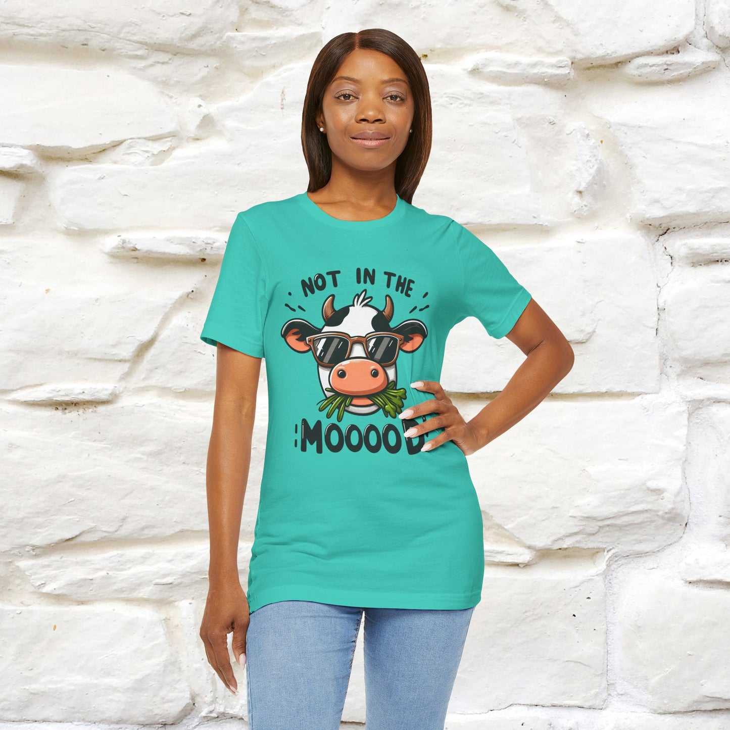 Not In The Moood – Funny Cow Pun T-Shirt | Nunu & Miao Studio - Nunu&Miao Studio