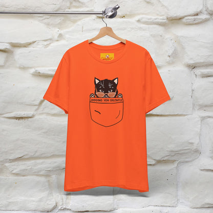 ''Judging You Silently'' | Cat T-Shirt for Men | Nunu&Miao Studio - Nunu&Miao Studio