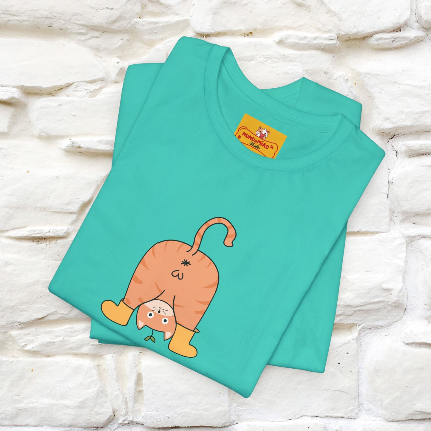 "Sometimes You Need to Look at Life from a Different Perspective" Cat T-Shirt | Front & Back Design | Nunu&Miao Studio - Nunu&Miao Studio