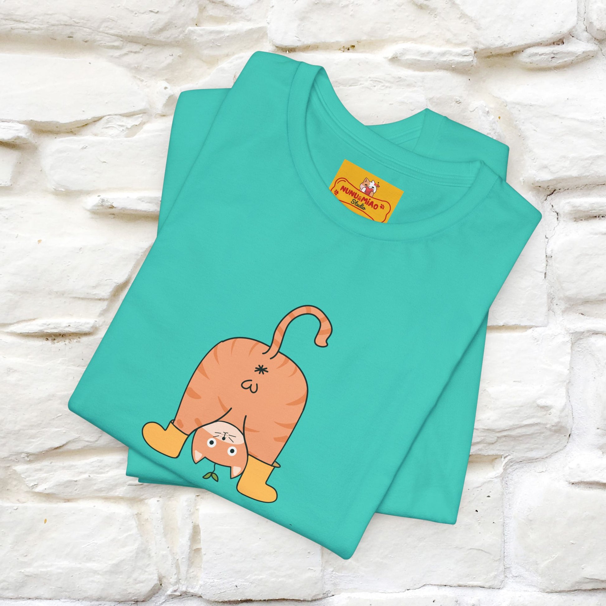 "Sometimes You Need to Look at Life from a Different Perspective" Cat T-Shirt | Front & Back Design | Nunu&Miao Studio - Nunu&Miao Studio