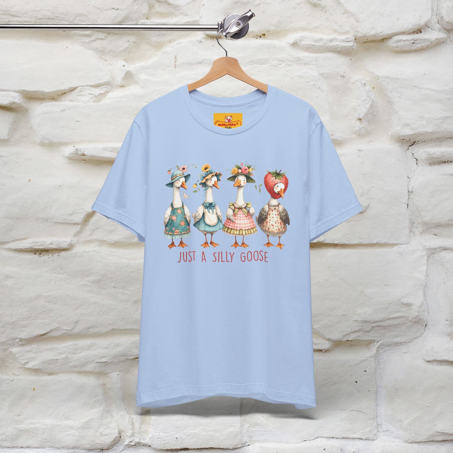 "Just A Silly Goose" Cute T-shirt |Nunu&Miao Studio - Nunu&Miao Studio