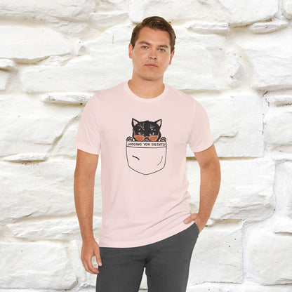 ''Judging You Silently'' | Cat T-Shirt for Men | Nunu&Miao Studio - Nunu&Miao Studio