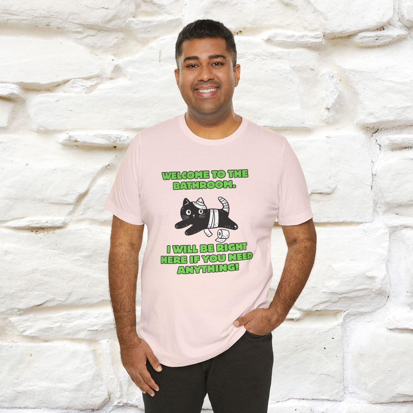 "Welcome To The Bathroom..."Funny  Cat T-shirt |Nunu&Miao Studio - Nunu&Miao Studio