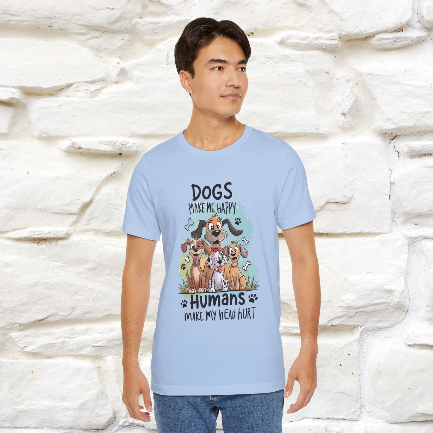 " Dogs Make Me Happy ..."  T-shirt |Nunu&Miao Studio - Nunu&Miao Studio