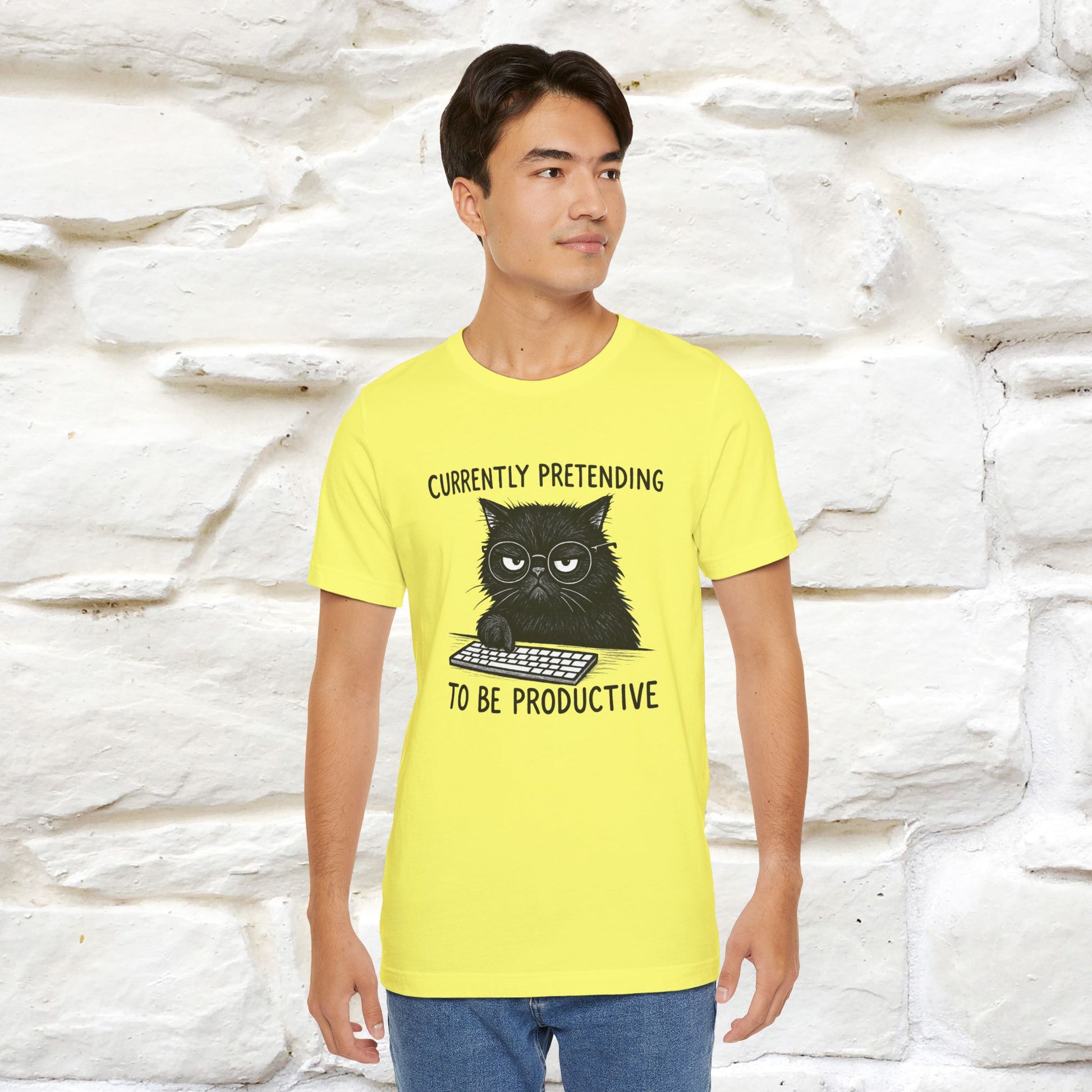 "Currently Pretending To Be Productive" |Cat T-Shirt | Nunu&Miao Studio - Nunu&Miao Studio