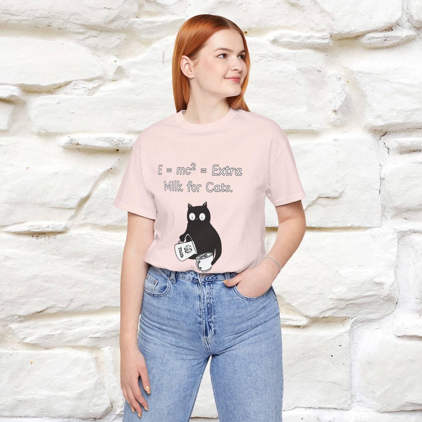 ''E = mc² = Extra Milk for Cats.''| Funny T-Shirt | Nunu&Miao Studio