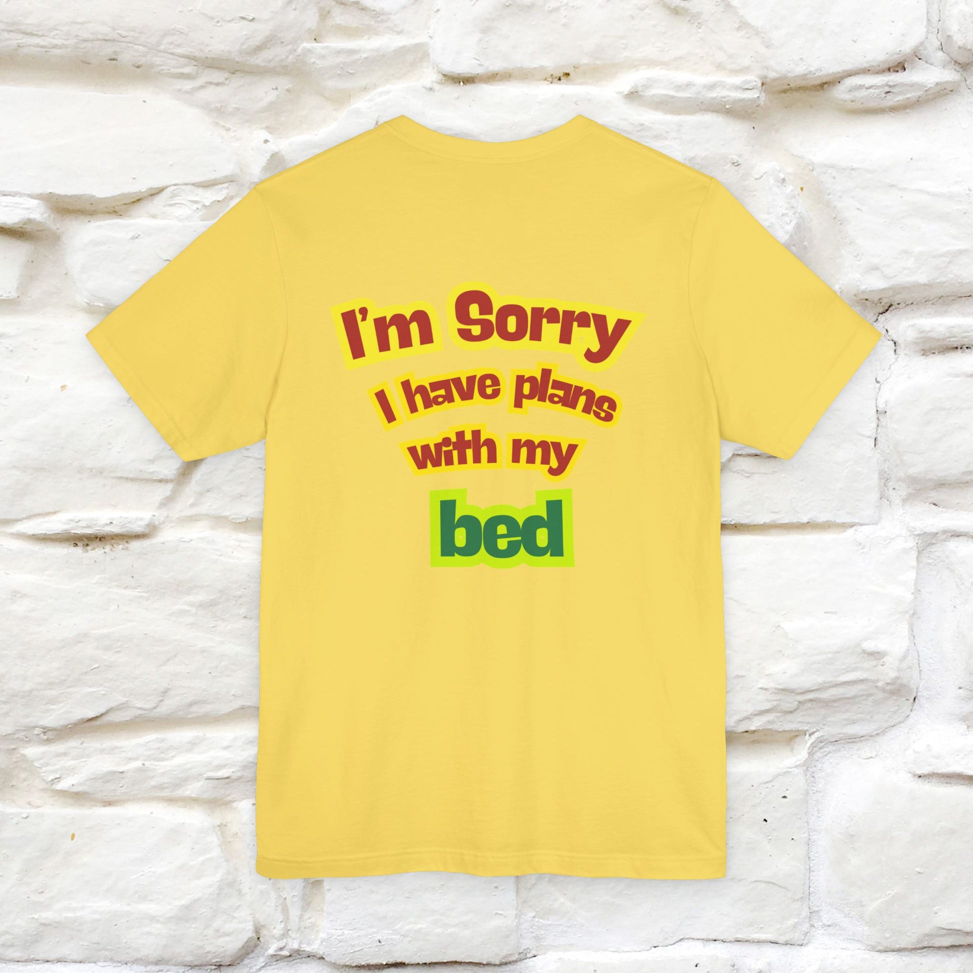 "I Am Sorry I Have Plans With My Bed" |  Cat T-Shirt | Front & Back Design | Nunu&Miao Studio - Nunu&Miao Studio