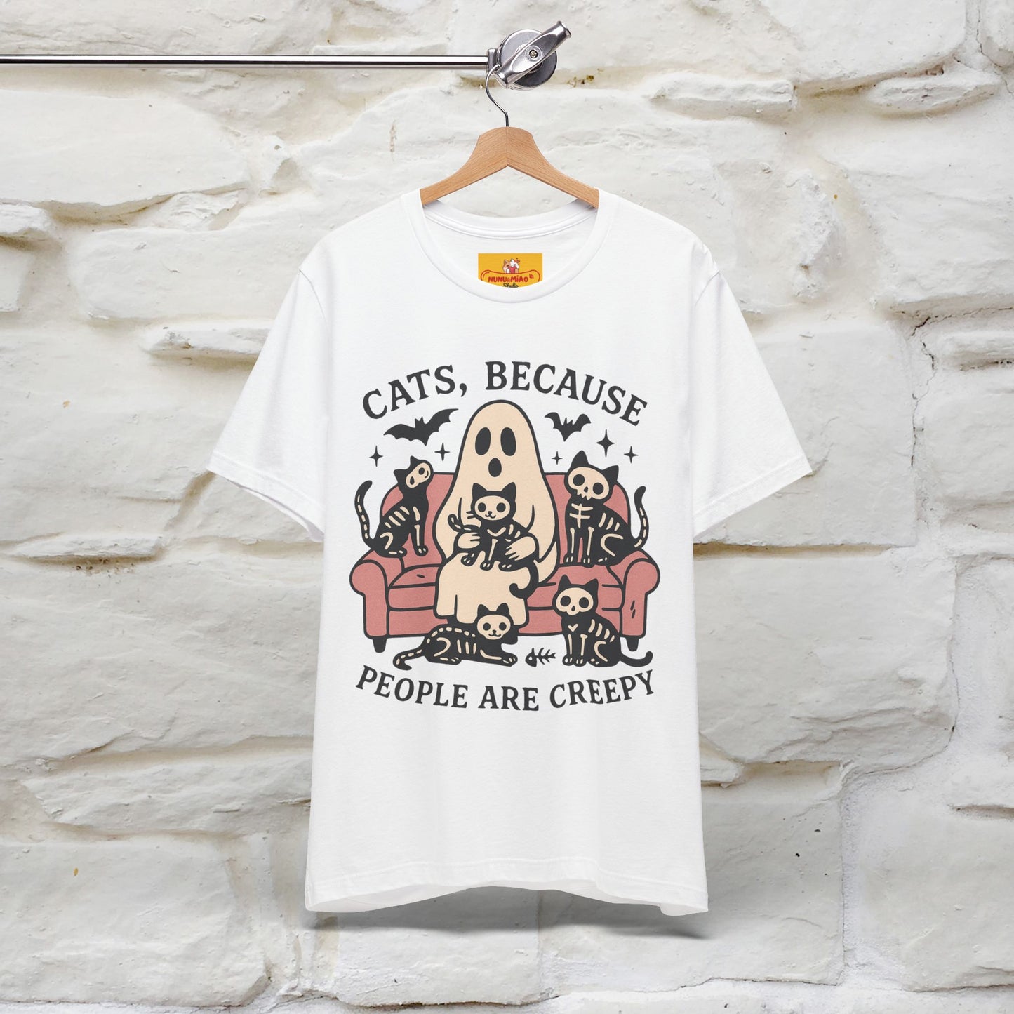 "Cat Because People Are Creepy" Halloween Cat T-shirt |Nunu&Miao Studio - Nunu&Miao Studio