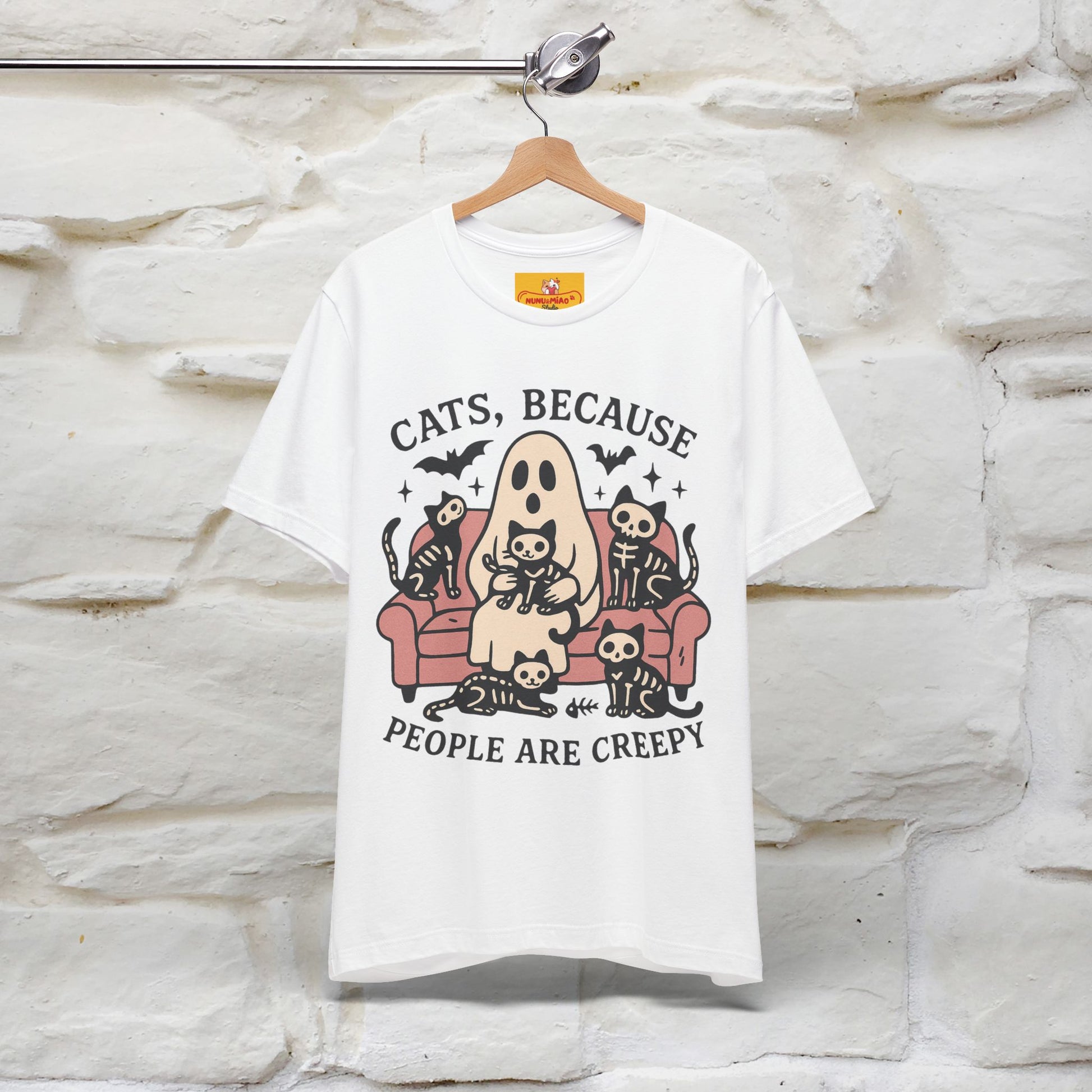 "Cat Because People Are Creepy" Halloween Cat T-shirt |Nunu&Miao Studio - Nunu&Miao Studio