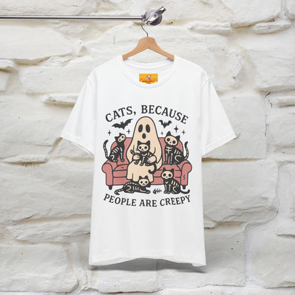 "Cat Because People Are Creepy" Halloween Cat T-shirt |Nunu&Miao Studio - Nunu&Miao Studio