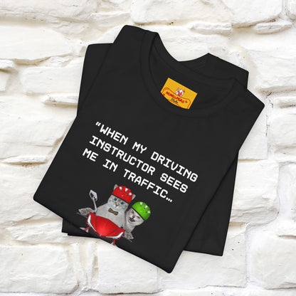 ““When my driving … ” | Funy Cat T-Shirt | Nunu&Miao Studio