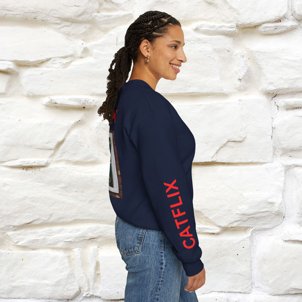 "Catflix'' |Cat Sweatshirt | Nunu&Miao Studio