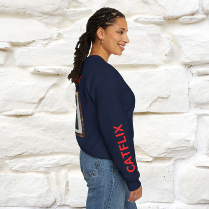 "Catflix'' |Cat Sweatshirt | Nunu&Miao Studio