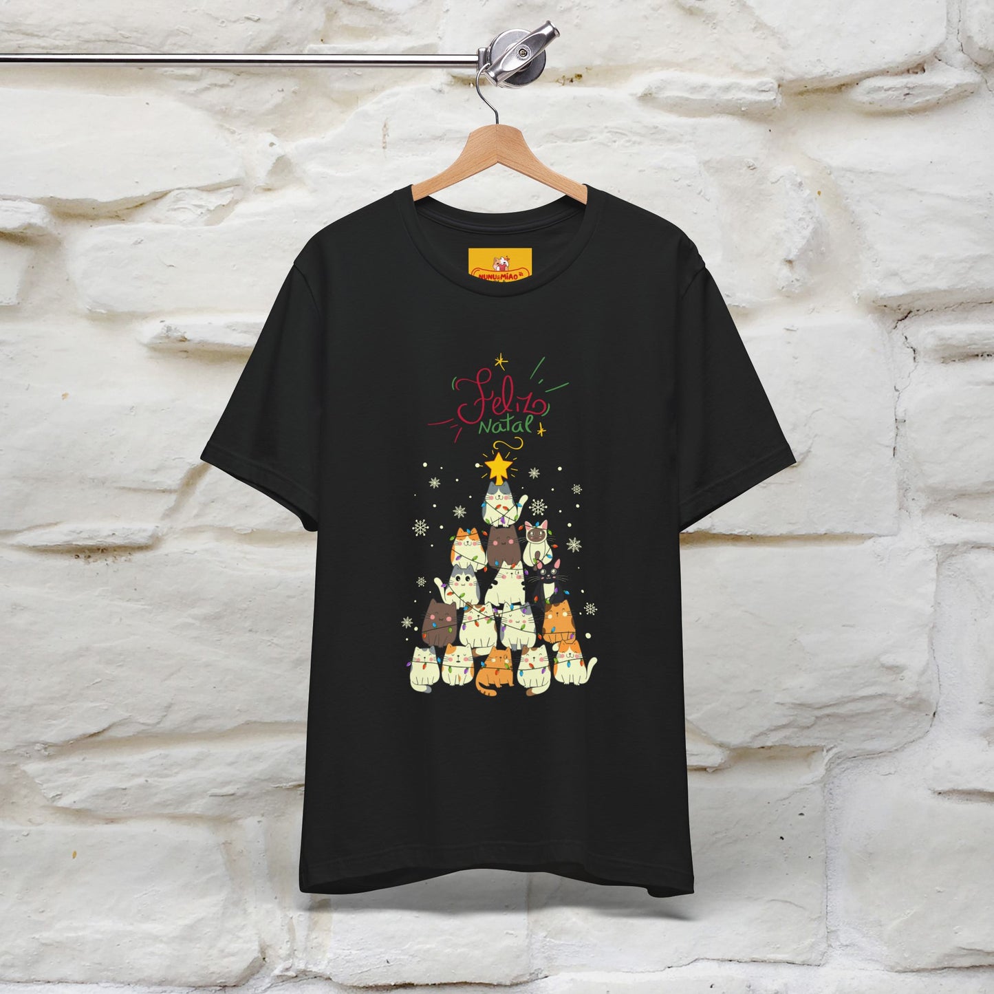 "Feliz Natal" Cat T-shirt|Nunu&Miao Studio - Nunu&Miao Studio