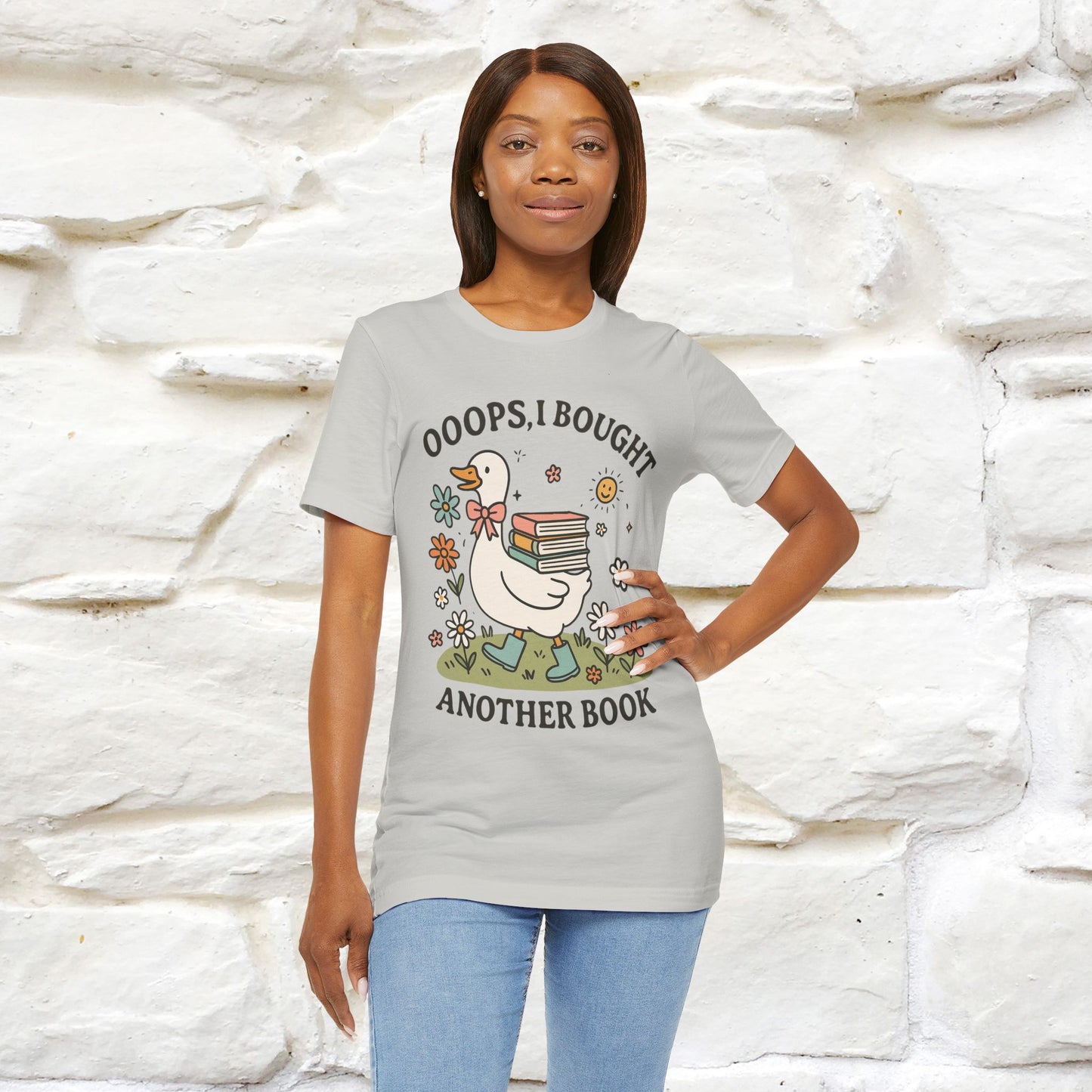 "Oooops I Bought Another Book" Funny Goose T-shirt |Nunu&Miao Studio - Nunu&Miao Studio