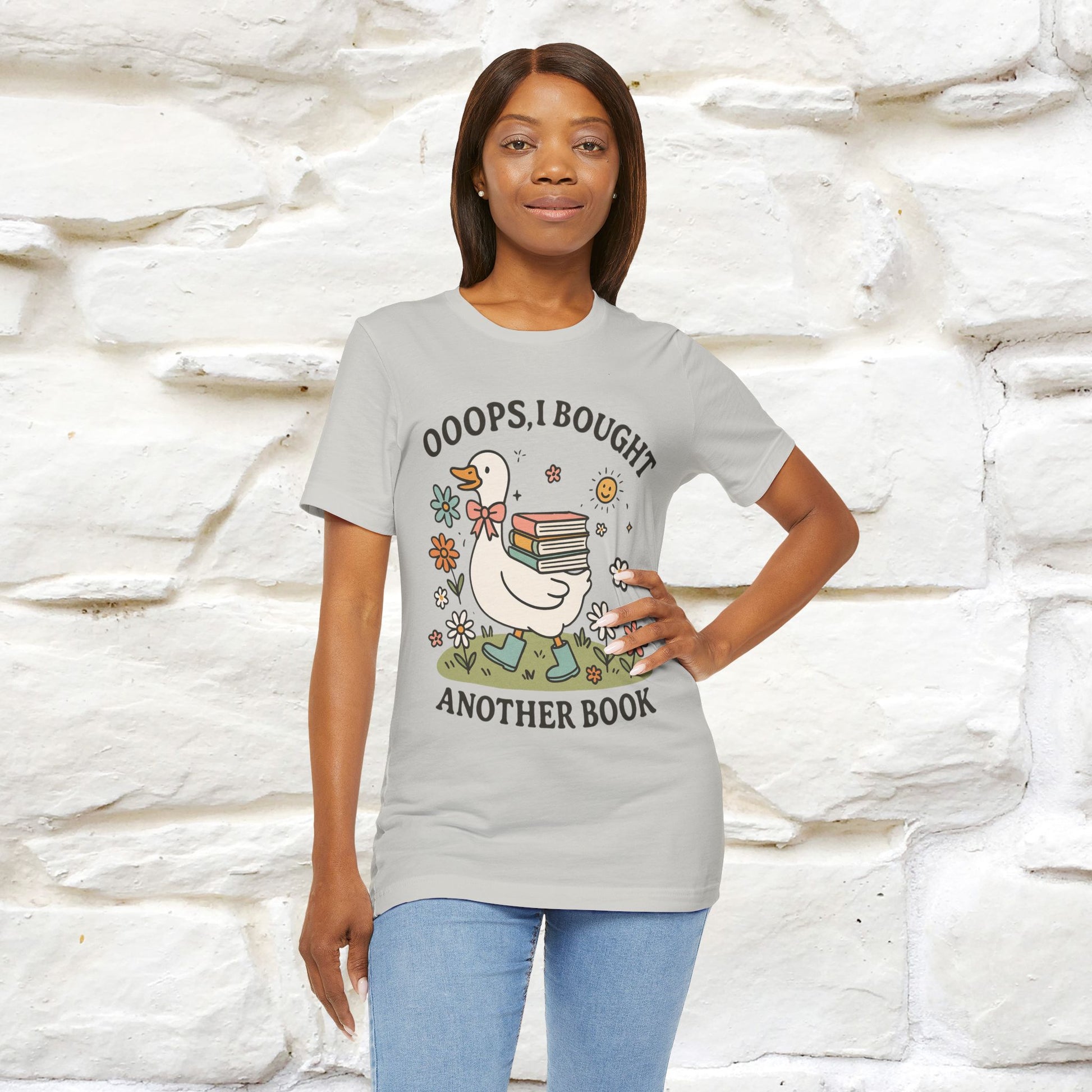 "Oooops I Bought Another Book" Funny Goose T-shirt |Nunu&Miao Studio - Nunu&Miao Studio