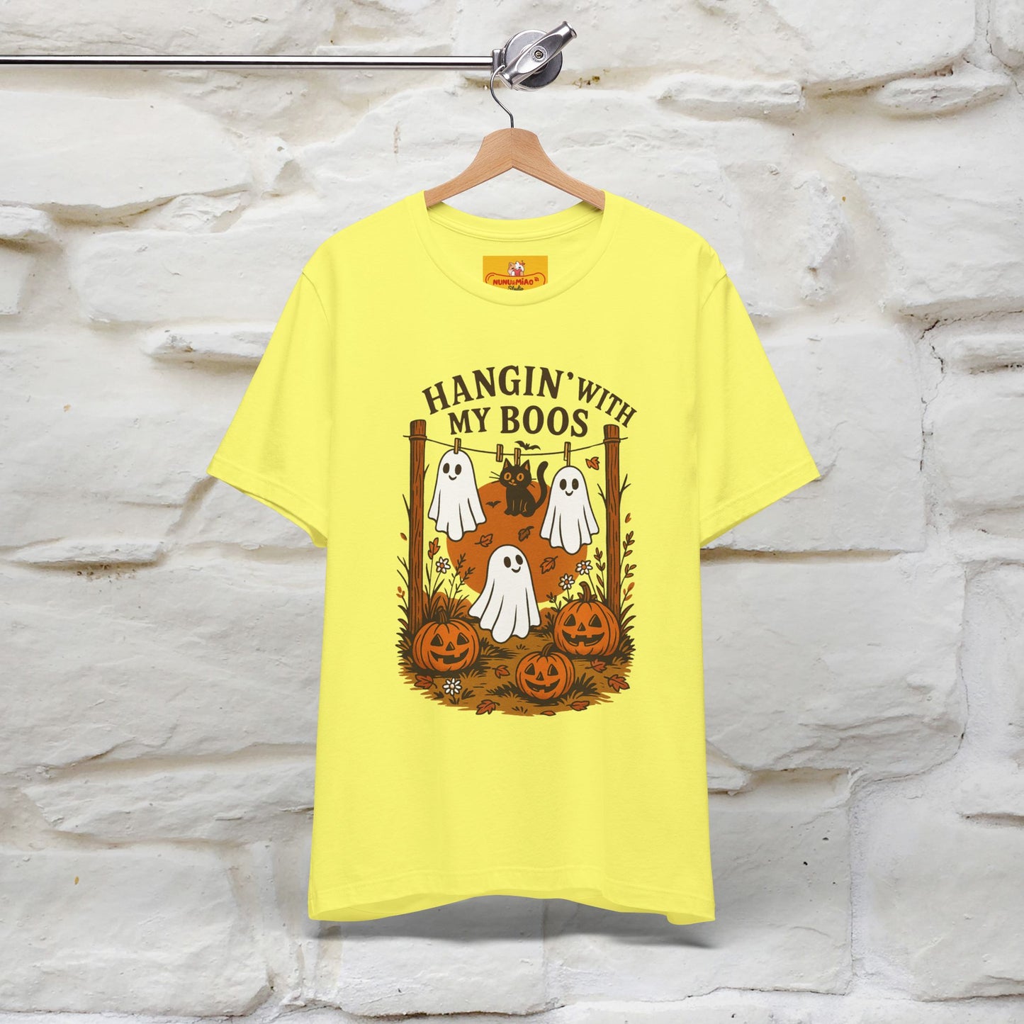 "Hanging With My Boos" Halloween Cat T-shirt |Nunu&Miao Studio - Nunu&Miao Studio