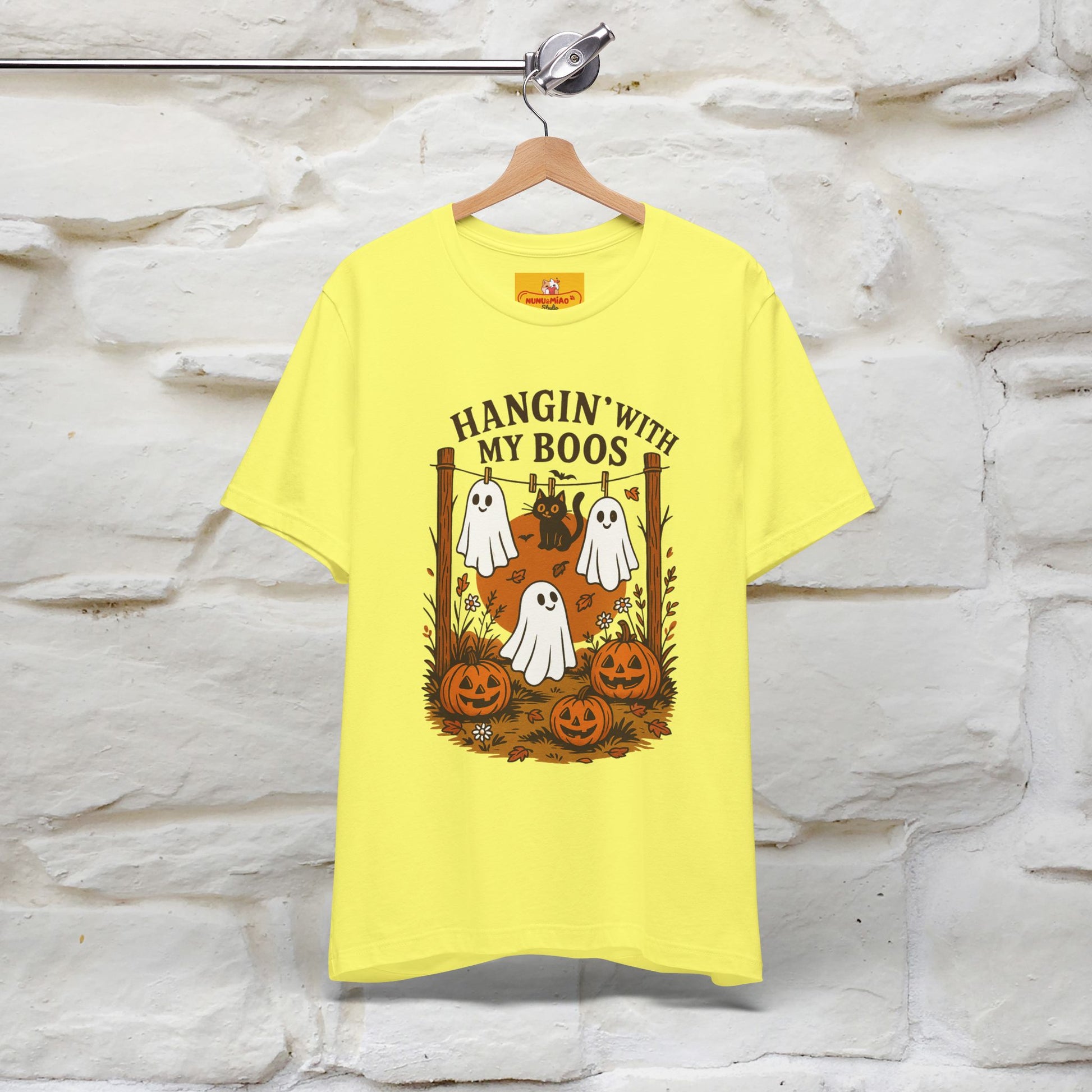 "Hanging With My Boos" Halloween Cat T-shirt |Nunu&Miao Studio - Nunu&Miao Studio