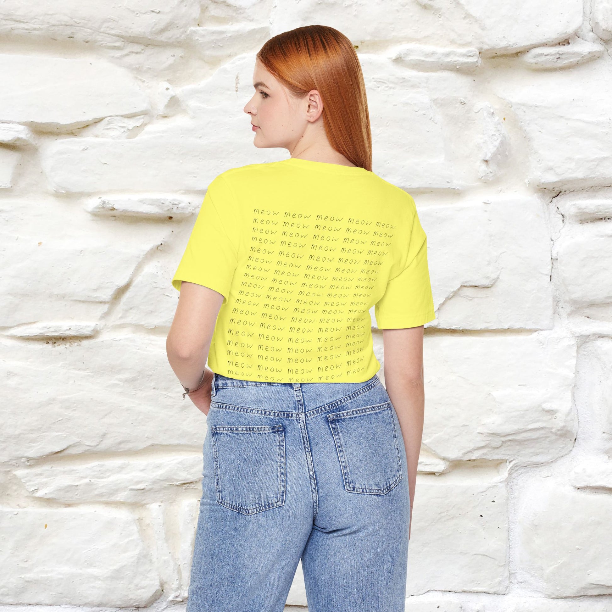 "Meow Meow Meow" Cat T-Shirt | Front & Back Design | Nunu&Miao Studio - Nunu&Miao Studio