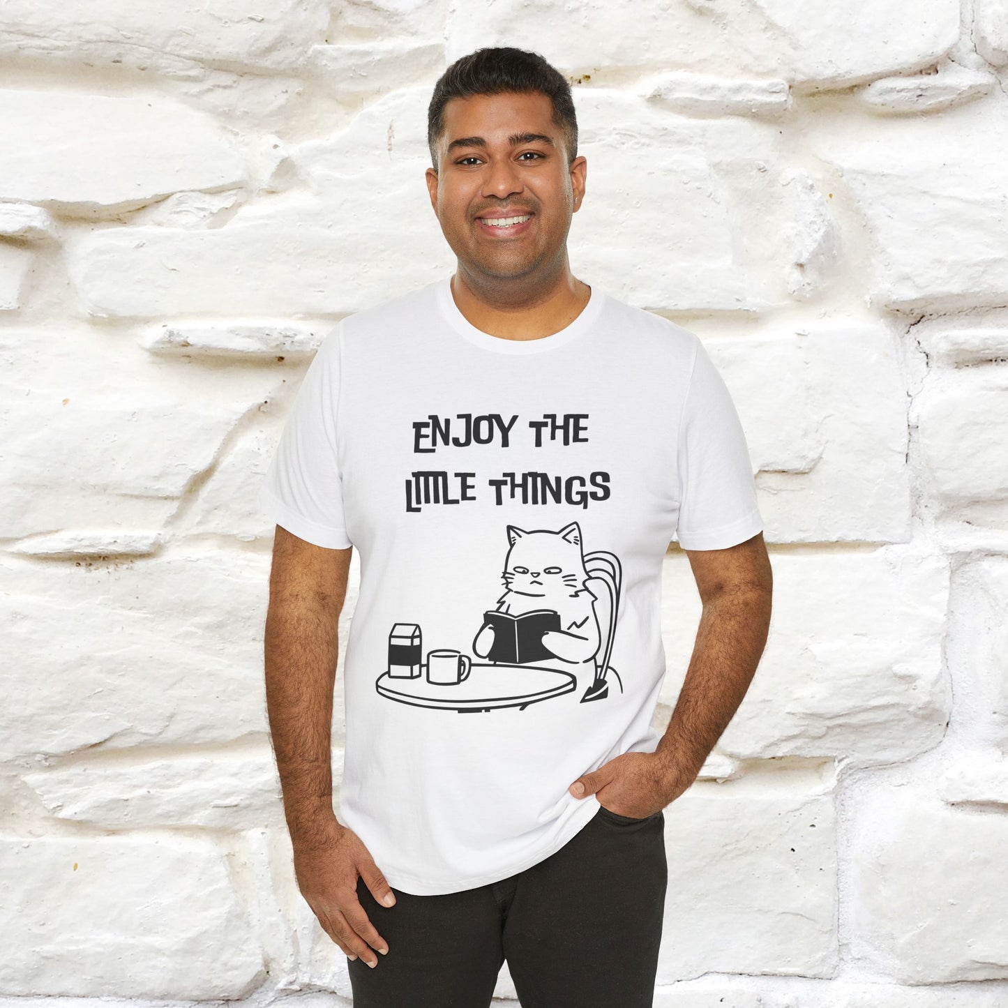 "Enjoy The Little Things." Cat T-Shirt | Nunu&Miao Studio