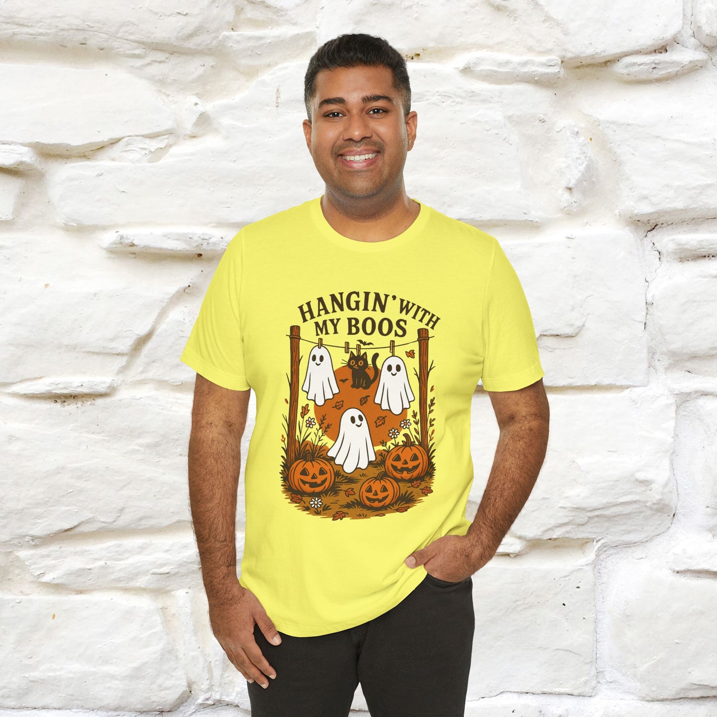 "Hanging With My Boos" Halloween Cat T-shirt |Nunu&Miao Studio - Nunu&Miao Studio