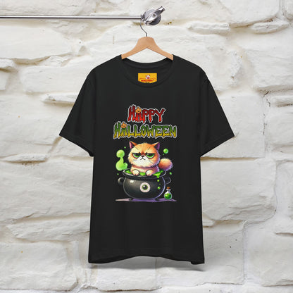 "Angry Cat Happy Halloween" Cat  T-shirt |Nunu&Miao Studio - Nunu&Miao Studio