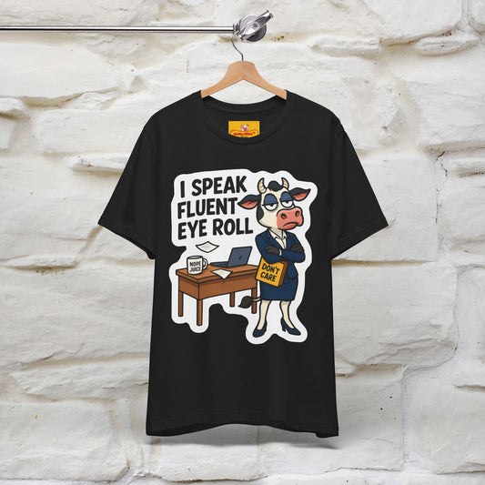 ''I Speak Fluent Eye Roll ''|  Sarcastic Cat T-Shirt | Nunu&Miao Studio
