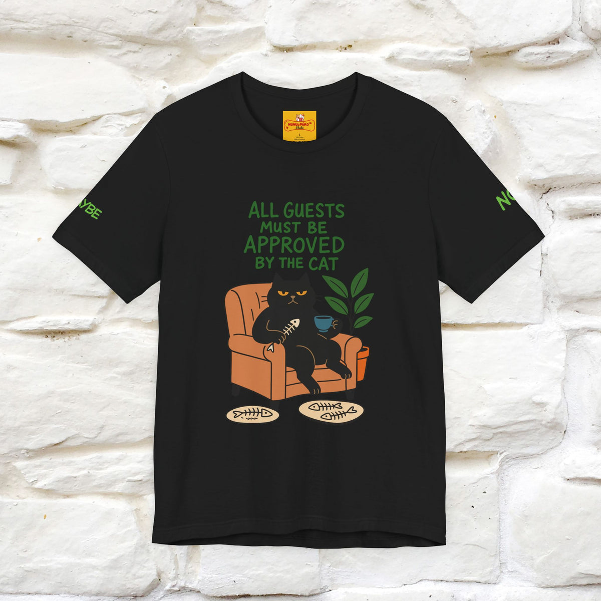 "All Guest Must Be Approved By The Cat - NO,MAYBE" Cat T-shirt |Nunu&Miao Studio