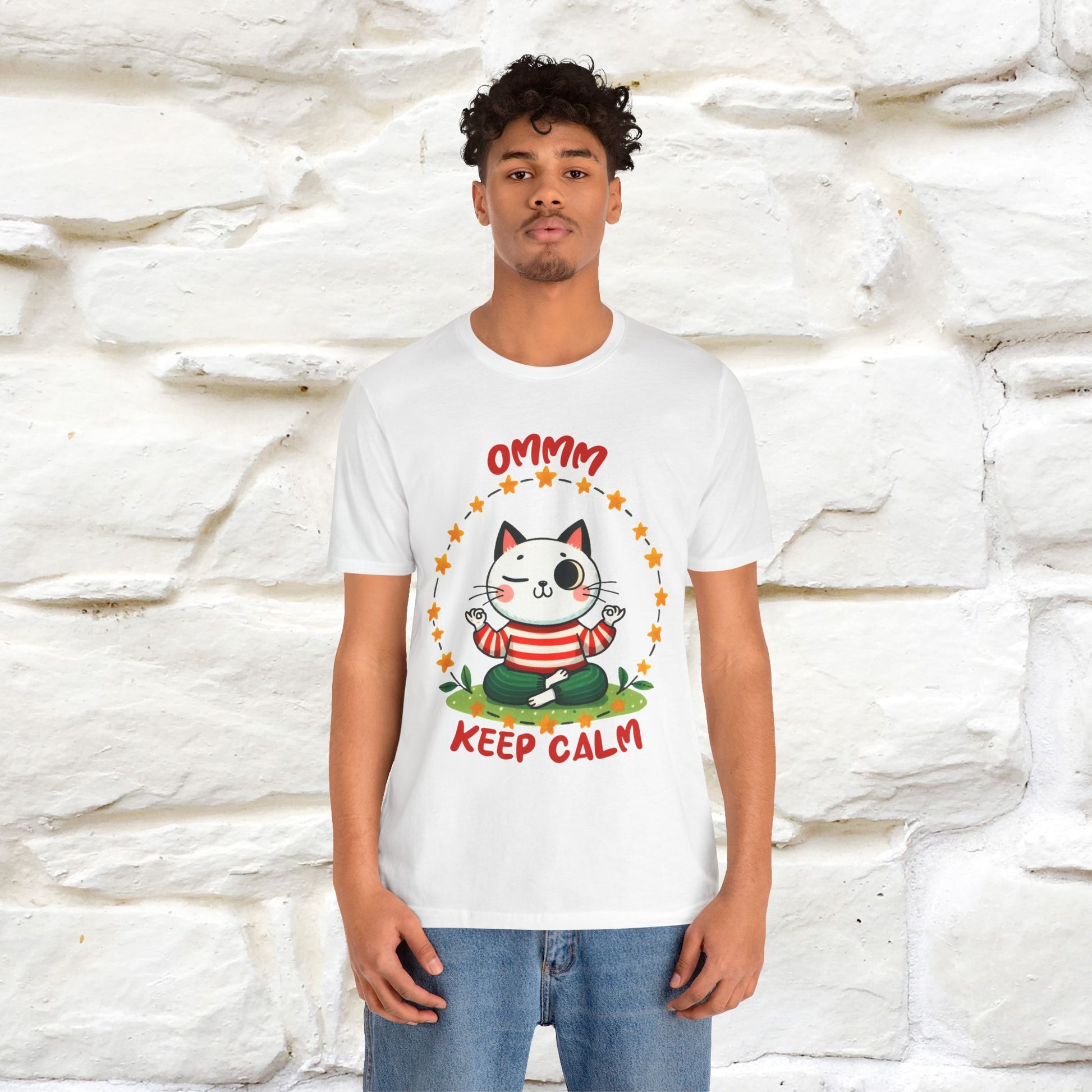 ''Ommm, Keep Calm'' Cat T-Shirt | Nunu&Miao Studio - Nunu&Miao Studio