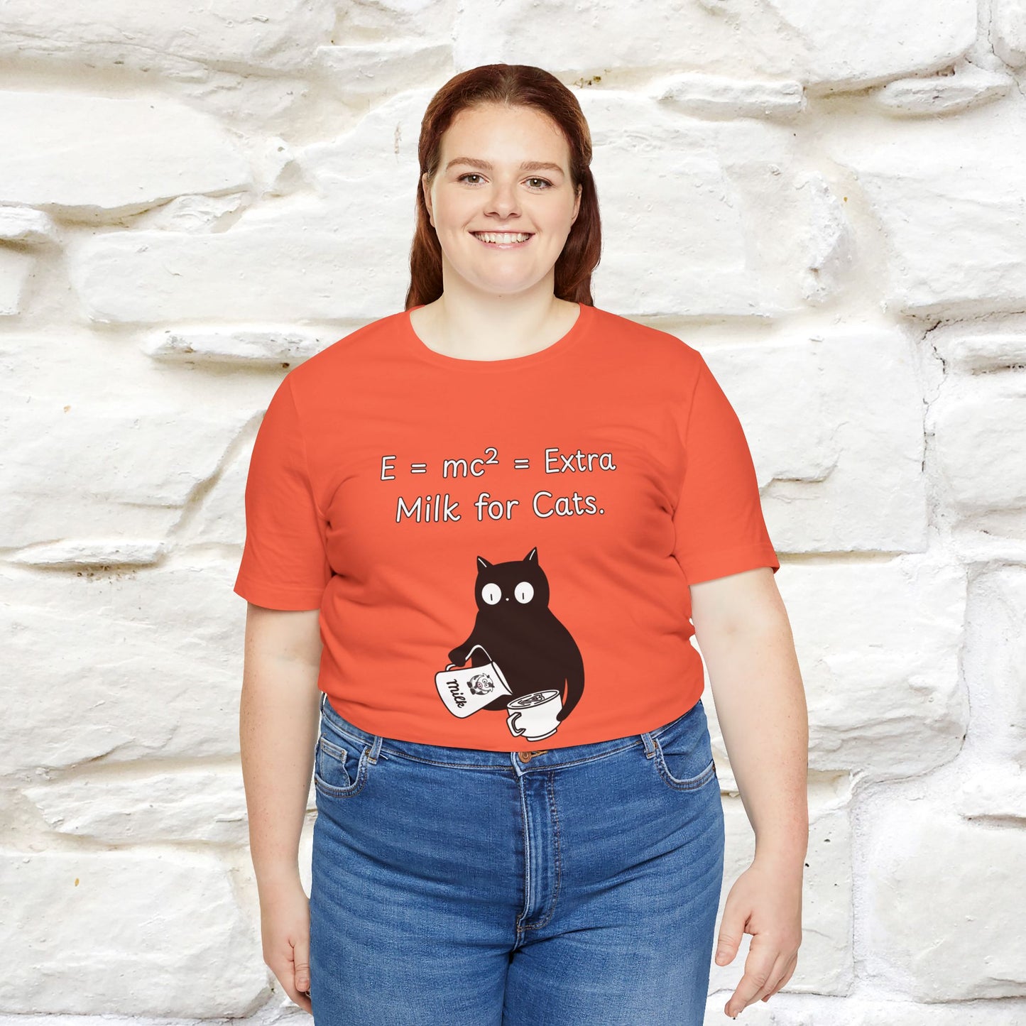''E = mc² = Extra Milk for Cats.''| Funny T-Shirt | Nunu&Miao Studio