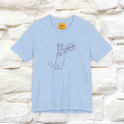 "Meow Meow Meow" Cat T-Shirt | Front & Back Design | Nunu&Miao Studio - Nunu&Miao Studio