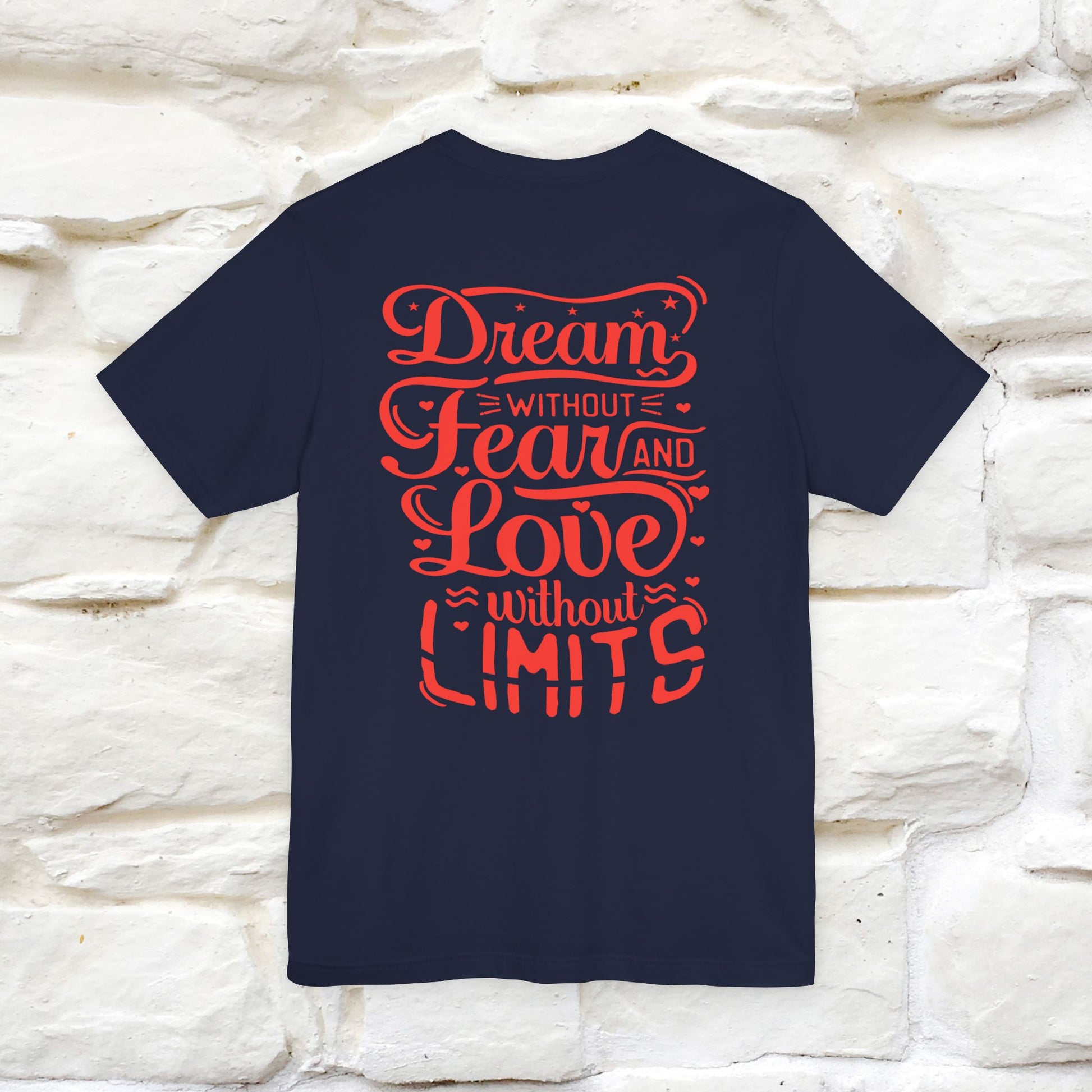 "Dream Without Fear And Love Without Limits'' Cat T-Shirt | Front & Back Design | Nunu&Miao Studio - Nunu&Miao Studio