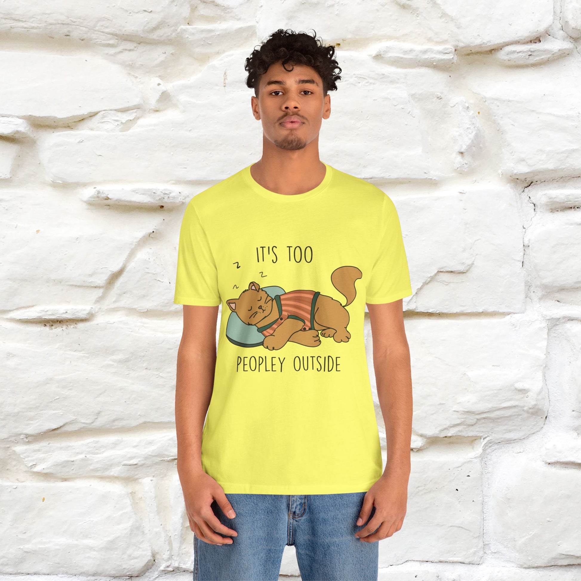 ''It’s Too Peopley Outside'' | Funny Cat T-Shirt | Nunu&Miao Studio - Nunu&Miao Studio