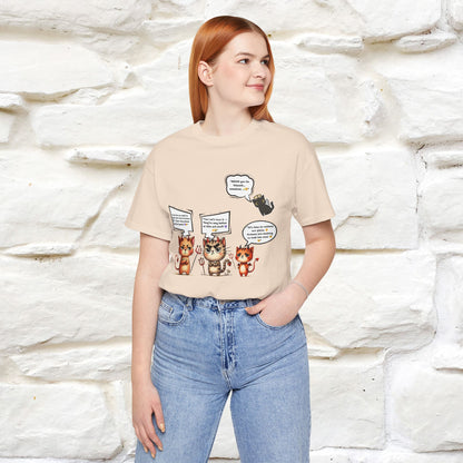 "Humans Are Way Ahead In The Evil Game! 😈😼" Cat  T-shirt |Nunu&Miao Studio - Nunu&Miao Studio