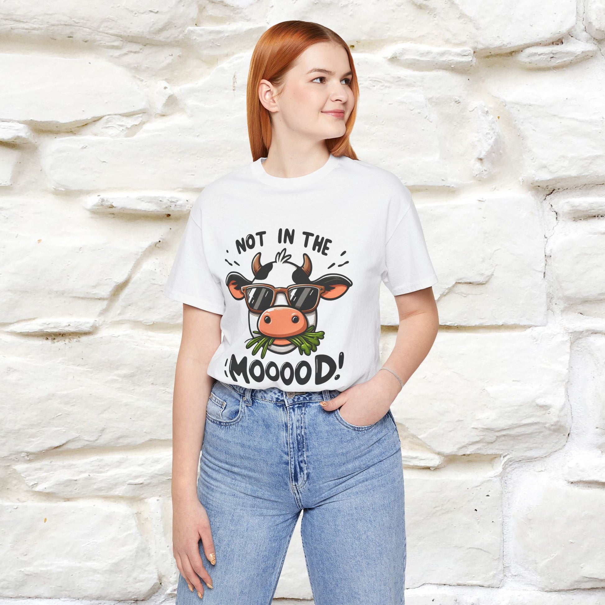 Not In The Moood – Funny Cow Pun T-Shirt | Nunu & Miao Studio - Nunu&Miao Studio