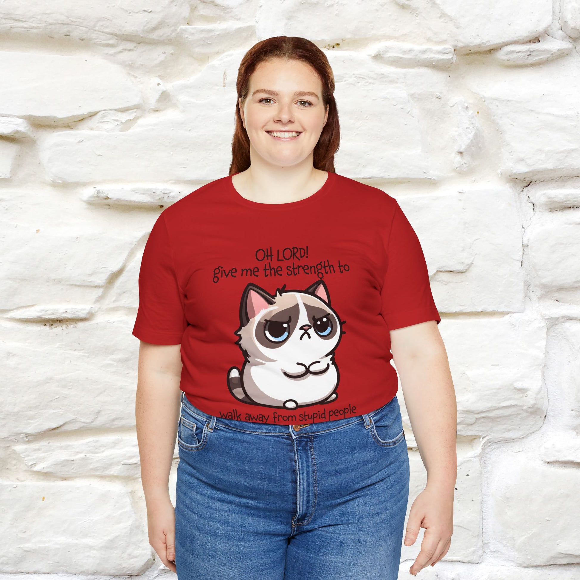 ''Oh Lord! Give Me Strength to ...'' Cat T-Shirt |  | Nunu&Miao Studio - Nunu&Miao Studio
