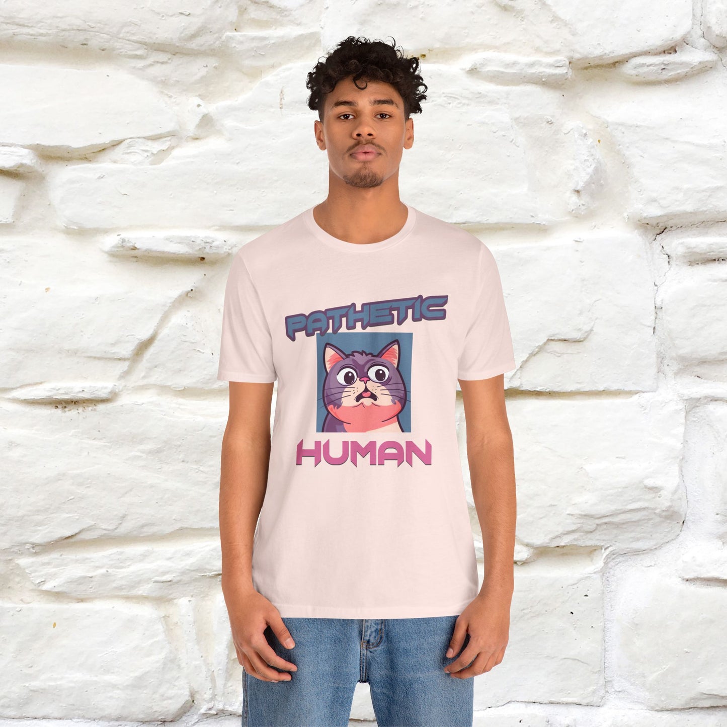 ''Pathetic Human'' | Funny Cat T-Shirt | Nunu&Miao Studio - Nunu&Miao Studio
