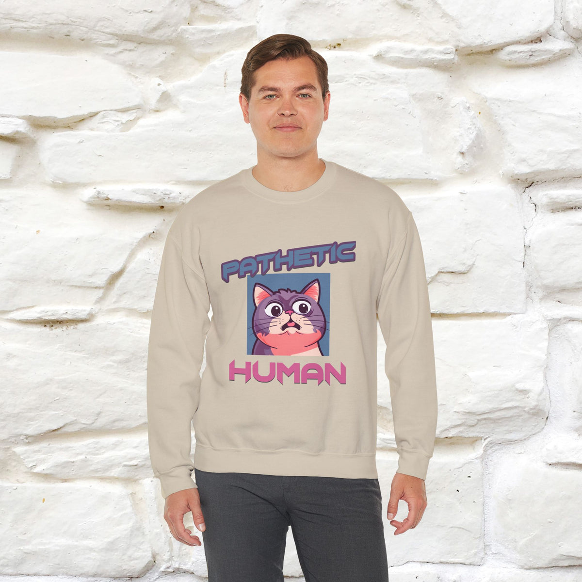 ''Pathetic Human'' |Cat Sweatshirt | Nunu&Miao Studio
