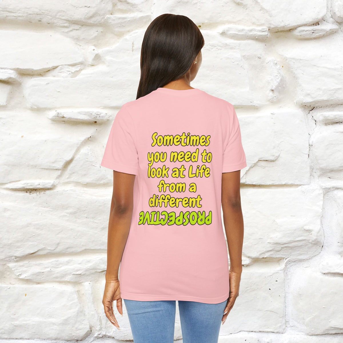"Sometimes You Need to Look at Life from a Different Perspective" Cat T-Shirt | Front & Back Design | Nunu&Miao Studio