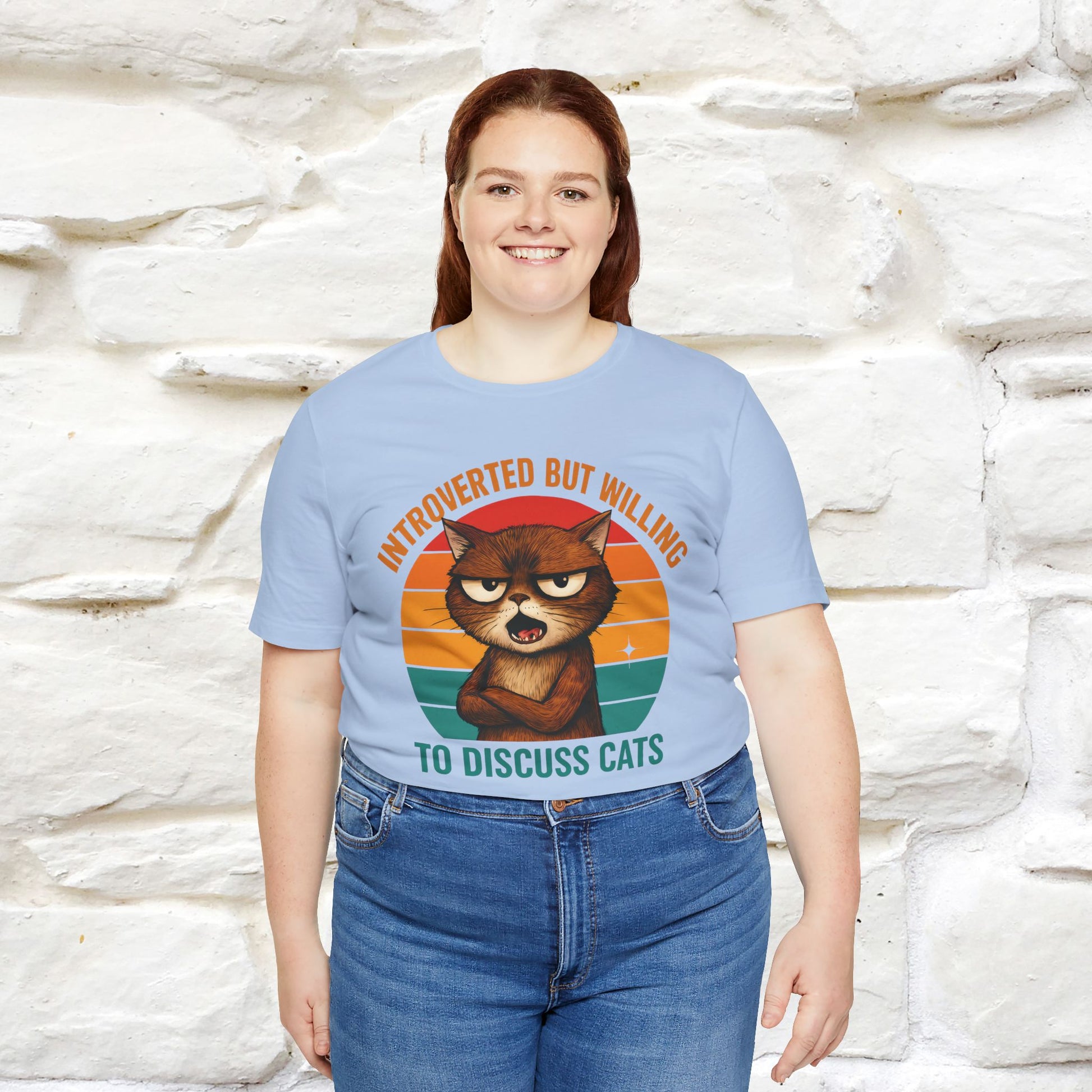 "Introverted But Willing To Discuss Cats" Antisocial Cat T-shirt |Nunu&Miao Studio - Nunu&Miao Studio