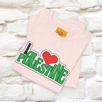 "I Love Palestine" Cat T-shirt | Front & Back Design |Nunu&Miao Studio - Nunu&Miao Studio